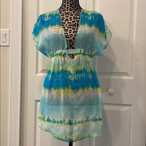 MIKEN Ombré Swimsuit Bikini Pullover Coverup  NWT